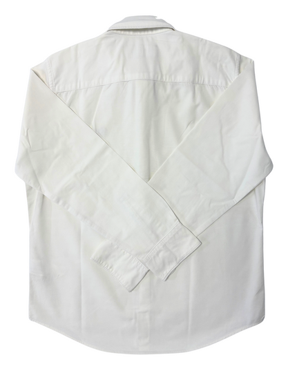 Abercrombie & Fitch White Stretch Oxford Long Sleeve Shirt - M