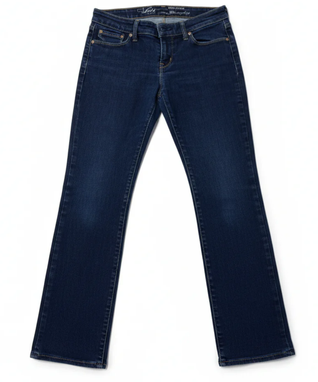 Levi's Dark Blue Demi Curve Straight Leg Jeans