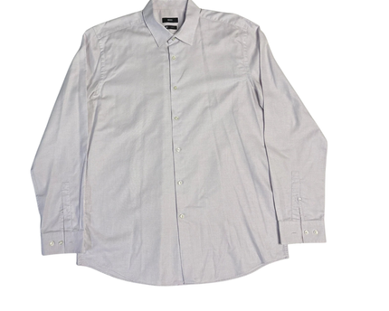 Hugo Boss Lavender Micro Check Long Sleeve Shirt
