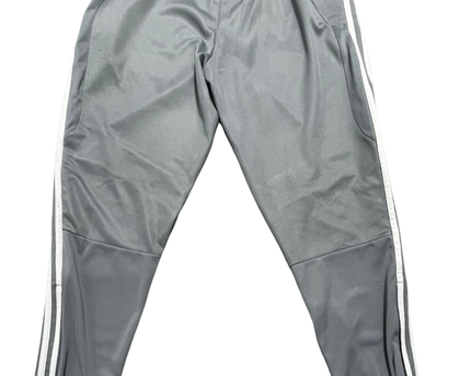 Adidas Grey 3-Stripe Athletic Training Track Pants