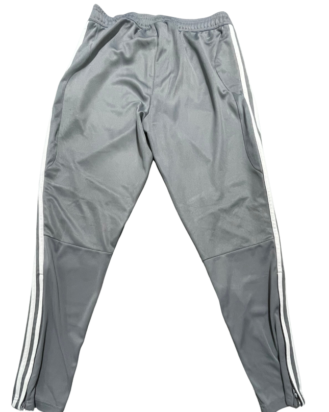 Adidas Grey 3-Stripe Athletic Training Track Pants