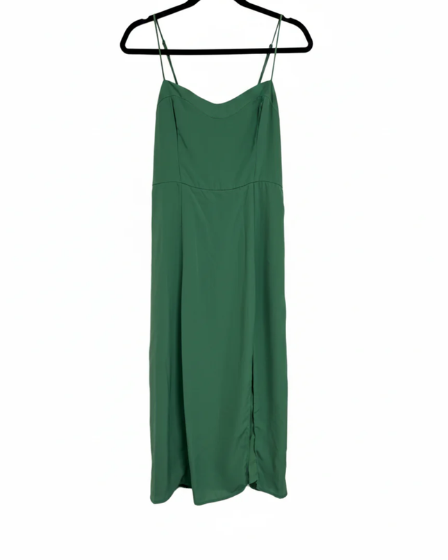 Abercrombie & Fitch Green Smocked Midi Dress
