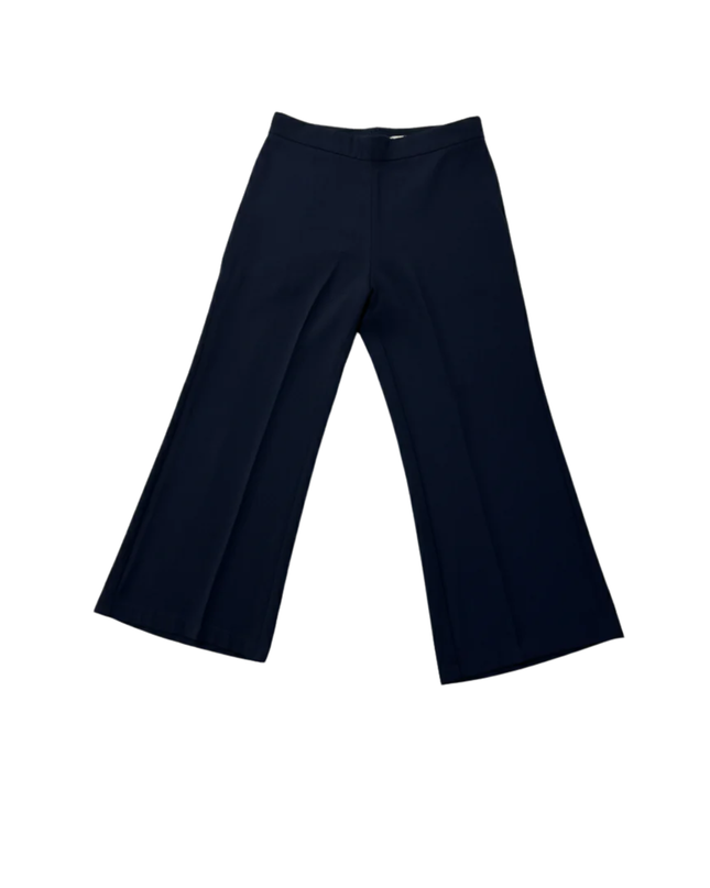 Zara Basic Navy Blue Cropped Wide Leg Culotte Trousers