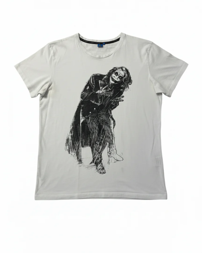 Batman White Joker Sketch Graphic Tee