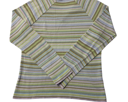 Lacoste Multicolor Striped V-Neck Long Sleeve Sweater