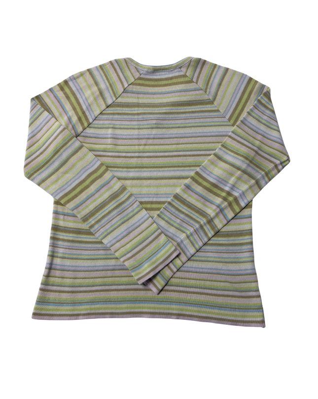 Lacoste Multicolor Striped V-Neck Long Sleeve Sweater
