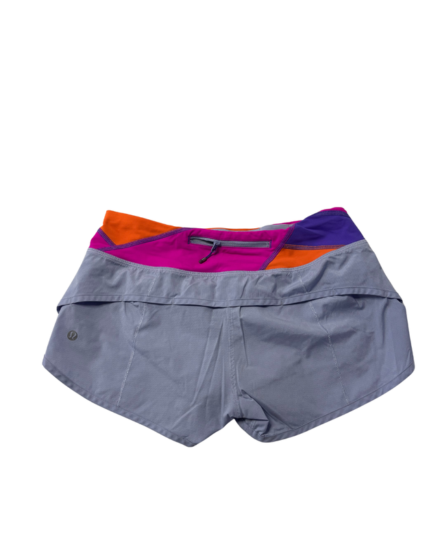 Lululemon Grey Multi-Color Waistband Performance Sports Shorts