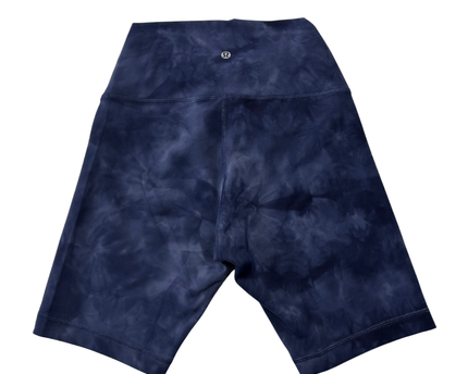 Lululemon Blue Tie-Dye High-Rise Biker Shorts