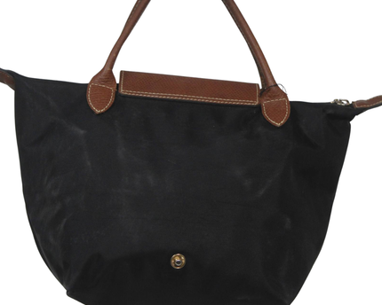 Longchamp Black Le Pliage Nylon Top Handle Bag
