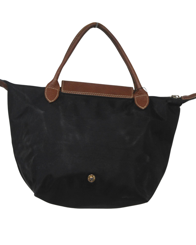 Longchamp Black Le Pliage Nylon Top Handle Bag