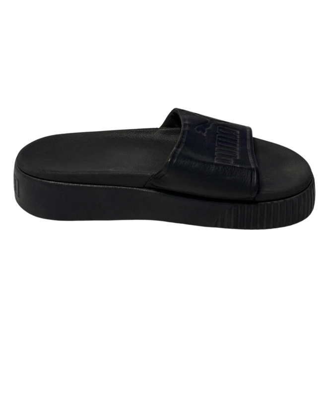 Puma Black Platform Slides Sandals