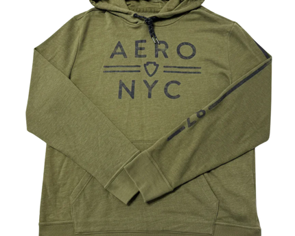 Aéropostale Olive Green Graphic Pullover Hoodie
