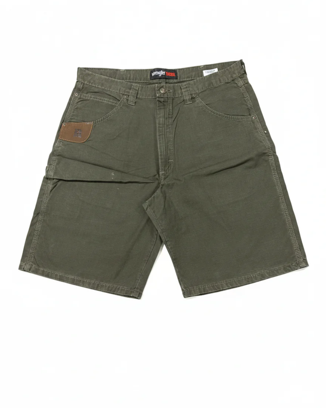 Wrangler RIGGS Workwear Olive Green Ripstop Carpenter Shorts