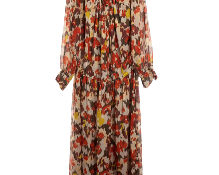 JIJIL Multicolor Abstract Pattern Maxi Dress