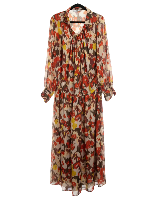 JIJIL Multicolor Abstract Pattern Maxi Dress