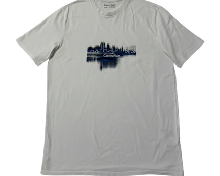 Calvin Klein White Skyline Graphic T-Shirt