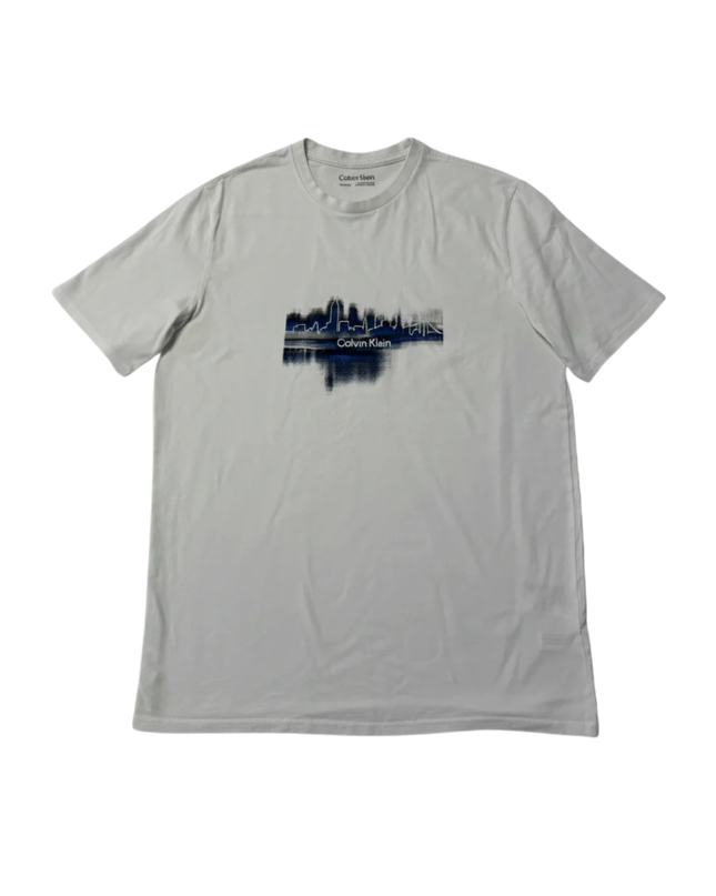 Calvin Klein White Skyline Graphic T-Shirt