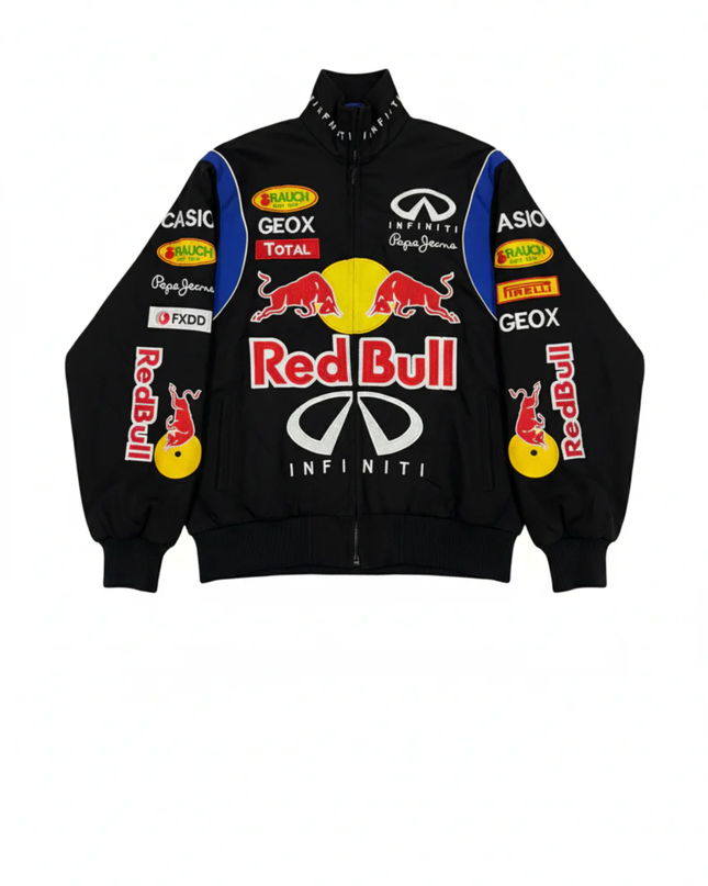 Reworked Black Red Bull Racing NASCAR Bomber Jacket