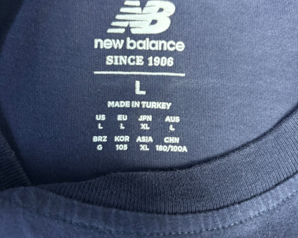 New Balance Navy Blue Graphic Logo T-Shirt