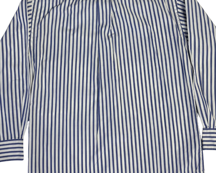 Ralph Lauren Blue/White Striped Button-Down Crest Shirt