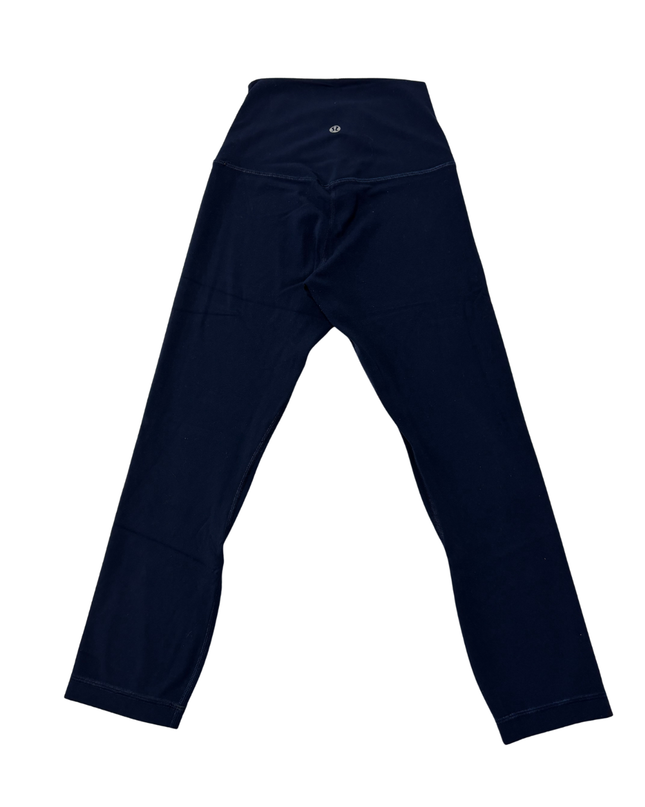 Lululemon Navy Wunder Train High-Rise Crop 21" Leggings