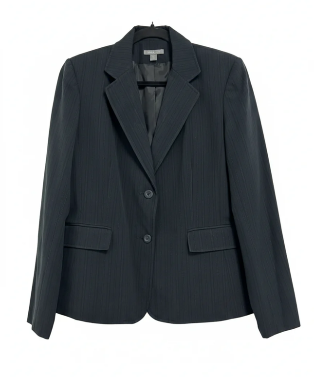 Apt. 9 Black Pinstripe Two-Button Blazer