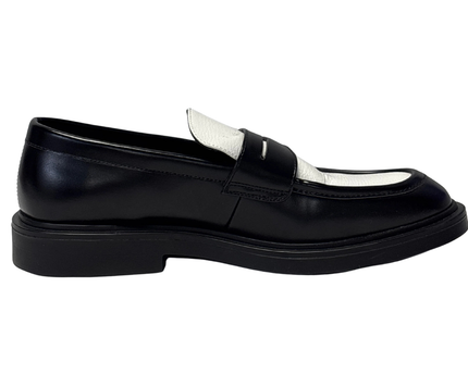 H&M Black Two-Tone Penny Loafers