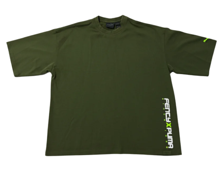 Fenty x Puma by Rihanna Olive Green Oversized Graphic T-Shirt