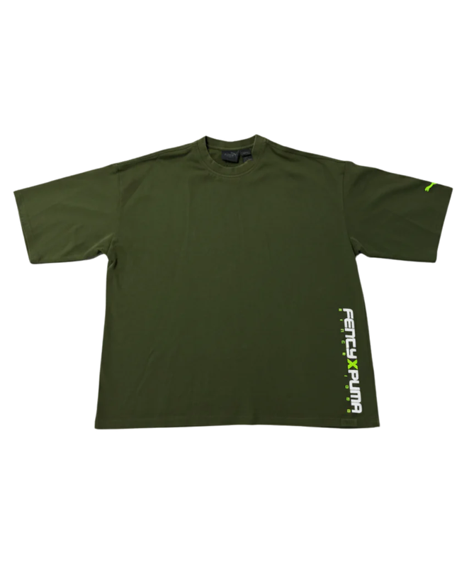 Fenty x Puma by Rihanna Olive Green Oversized Graphic T-Shirt