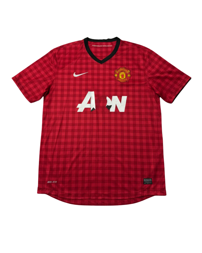Manchester United 2012-13 Home Nike Red Gingham Jersey