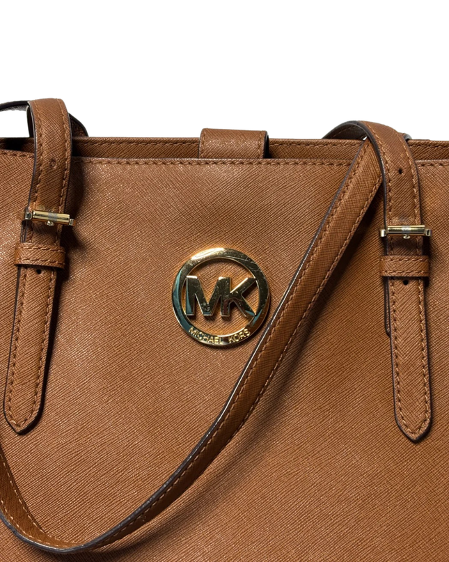 Michael Kors Brown Saffiano Leather Tote Bag