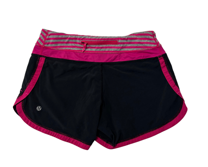 Lululemon Black Striped Performance Running Shorts
