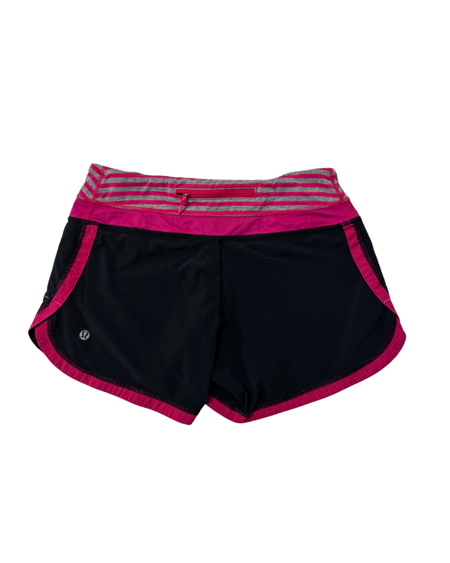Lululemon Black Striped Performance Running Shorts