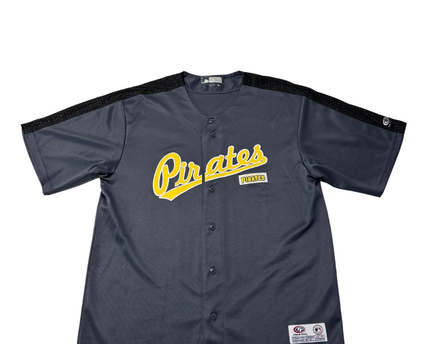 MLB True Fan Grey Pittsburgh Pirates Baseball Jersey