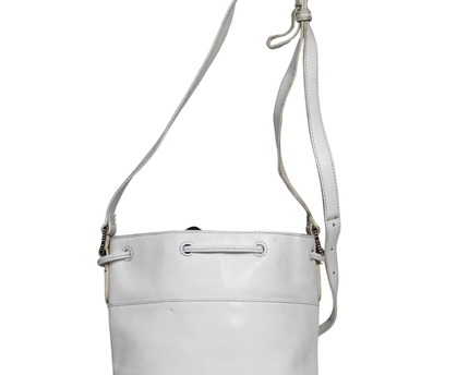 Ted Baker White Saffiano Leather Bucket Bag