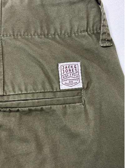 Jack & Jones Olive Green Casual Chino Shorts - XL | Waist: 36"