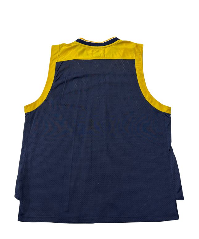 Starter Navy Blue Michigan Wolverines Sleeveless Mesh Jersey