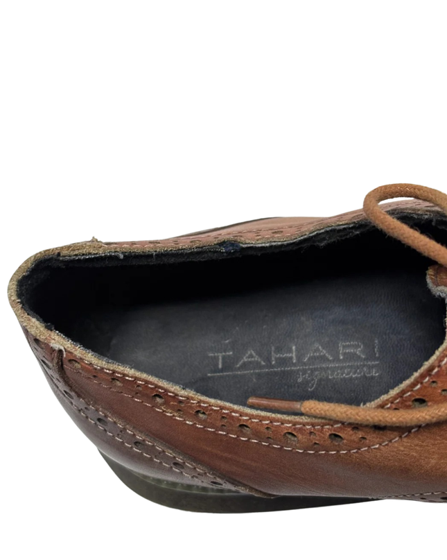 Tahari Signature Brown Men's Wingtip Brogue Hybrid Oxford Shoes
