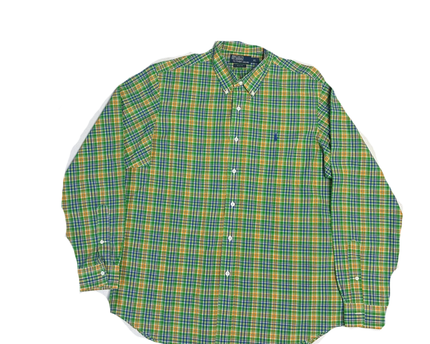 Polo by Ralph Lauren Green Plaid Custom Fit Shirt
