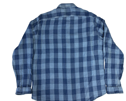 Polo Ralph Lauren Blue Indigo Buffalo Check Button-Down Shirt