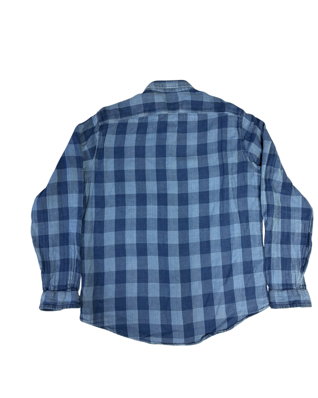 Polo Ralph Lauren Blue Indigo Buffalo Check Button-Down Shirt