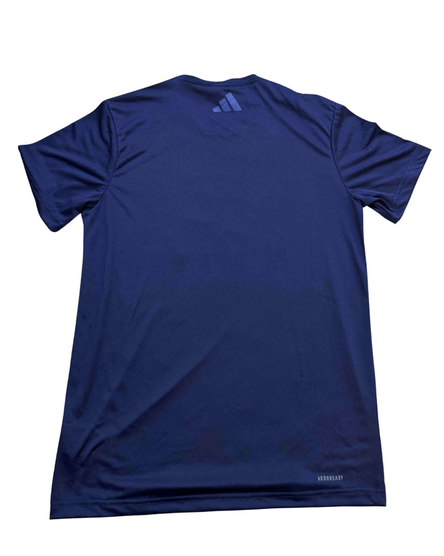 Adidas Aeroready Camo Logo Navy Blue Sports T-Shirt - S | With Tags