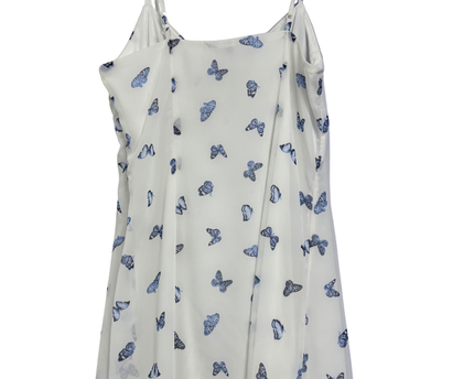 H&M DIVIDED White/Butterfly print Sleeveless Mini Dress