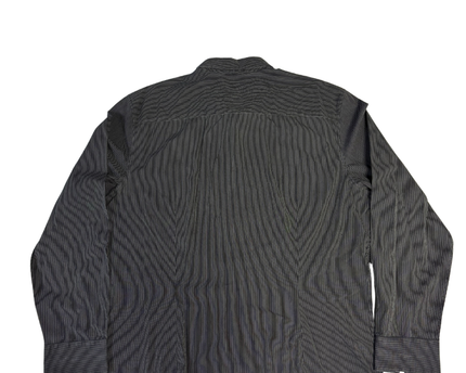 Calvin Klein Men's Black Striped Slim Fit Non-Iron Shirt