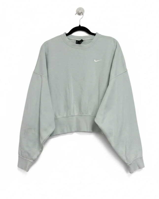 Nike Light Green Oversized Cropped Sweatshirt