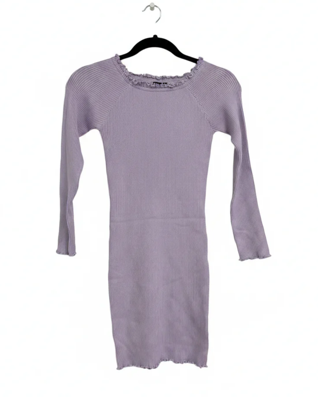 Don't Call Me Jennyfer Purple Ribbed Long Sleeve Mini Dress W/Tags