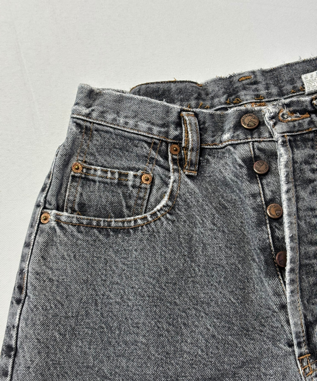 Americanino Grey Vintage Straight Leg Button Fly Jeans