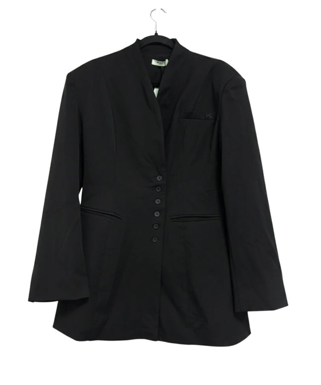 K/ZN Black Collarless Tailored Blazer W/Tags