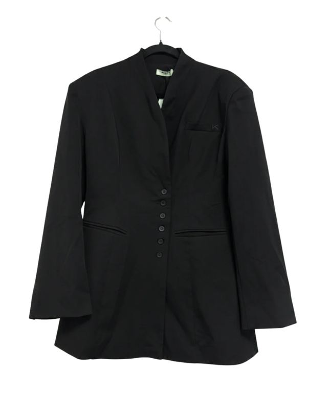 K/ZN Black Collarless Tailored Blazer W/Tags