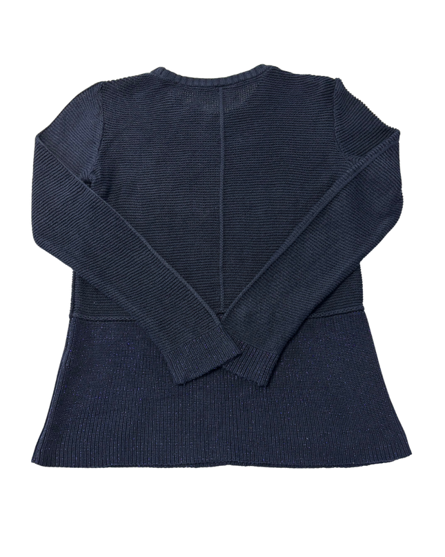U.S. Polo Assn. Navy Blue Textured Knit Crewneck Sweater
